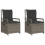 Garten-Liegestühle 2 Stück, graues Kunststoff-Rattan von , Gartenstühle - Ref: Foro24-368663, Preis: 193,61 €, Rabatt: %