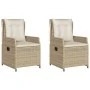 Garten-Liegestühle 2 Stück aus synthetischem Rattan in Beige. von , Gartenstühle - Ref: Foro24-368656, Preis: 225,10 €, Rabat...