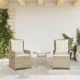 Sillones reclinables de jardín 2 uds ratán sintético beige de , Sillas de jardín - Ref: Foro24-368656, Precio: 224,64 €, Desc...