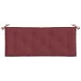 Cojín para banco de jardín tela rojo tinto melange 120x50x7 cm de , Cojines para sillas y sofás - Ref: Foro24-4002551, Precio...