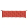 Cushion for garden bench in red melange fabric 180x50x7 cm by , Cushions for chairs and sofas - Ref: Foro24-4002570, Price: 3...