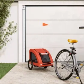 Remolque de bicicleta mascotas hierro tela Oxford naranja by , pet strollers - Ref: Foro24-93956, Price: 99,43 €, Discount: %
