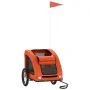 Remolque de bicicleta mascotas hierro tela Oxford naranja de , Cochecitos para mascotas - Ref: Foro24-93956, Precio: 100,03 €...
