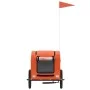 Remolque de bicicleta mascotas hierro tela Oxford naranja de , Cochecitos para mascotas - Ref: Foro24-93956, Precio: 100,03 €...
