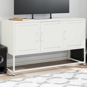 Mueble para TV de acero blanco 100,5x39x60,5 cm by , TV Furniture - Ref: Foro24-846481, Price: 104,04 €, Discount: %