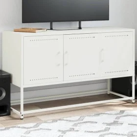 TV-Möbel aus weißem Stahl 100,5x39x60,5 cm von , TV-Möbel - Ref: Foro24-846481, Preis: 102,67 €, Rabatt: %