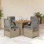 Set comedor de jardín 5 pzas con cojines ratán sintético beige de , Conjuntos de jardín - Ref: Foro24-3262917, Precio: 511,43...