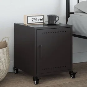 Nachttisch aus schwarzem Stahl 36x39x43,5 cm von , Nachttische - Ref: Foro24-846614, Preis: 47,48 €, Rabatt: %