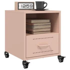 Mesitas de noche 2 unidades acero rosa 36x39x43,5 cm by , Nightstands - Ref: Foro24-846707, Price: 80,49 €, Discount: %