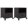 Nachttische 2 Stück, Schwarz, aus Stahl, 36x39x43,5 cm. von , Nachttische - Ref: Foro24-846705, Preis: 77,16 €, Rabatt: %
