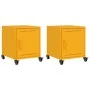 Mesitas de noche 2 uds acero amarillo mostaza 36x39x43,5 cm by , Nightstands - Ref: Foro24-846621, Price: 74,78 €, Discount: %