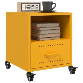 Mesitas de noche 2 uds acero amarillo mostaza 36x39x43,5 cm by , Nightstands - Ref: Foro24-846711, Price: 80,49 €, Discount: %