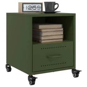 Mesitas de noche 2 unidades acero verde oliva 36x39x43,5 cm by , Nightstands - Ref: Foro24-846713, Price: 80,49 €, Discount: %