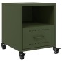 Mesitas de noche 2 unidades acero verde oliva 36x39x43,5 cm by , Nightstands - Ref: Foro24-846713, Price: 81,28 €, Discount: %