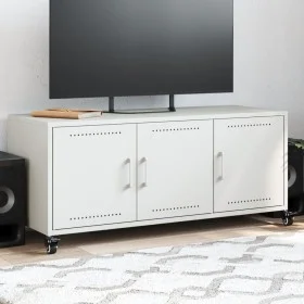 TV-Möbel aus kaltgewalztem Stahl in Weiß 100,5x39x43,5 cm von , TV-Möbel - Ref: Foro24-846649, Preis: 99,69 €, Rabatt: %