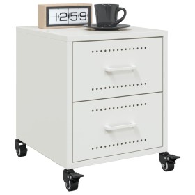 Mesitas de noche 2 unidades acero blanco 36x39x43,5 cm de , Mesitas de noche - Ref: Foro24-846637, Precio: 99,14 €, Descuento: %
