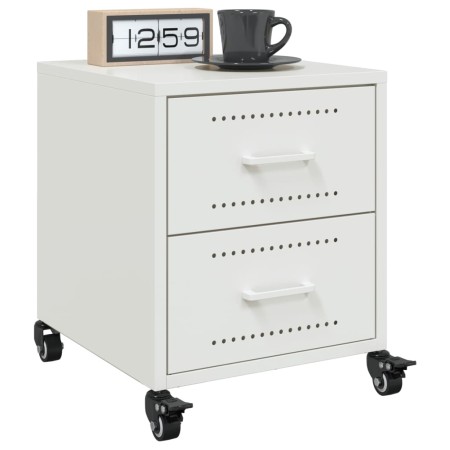 Nachttische, 2 Stück, weißer Stahl, 36x39x43,5 cm. von , Nachttische - Ref: Foro24-846637, Preis: 99,14 €, Rabatt: %
