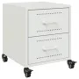 Mesitas de noche 2 unidades acero blanco 36x39x43,5 cm de , Mesitas de noche - Ref: Foro24-846637, Precio: 98,19 €, Descuento: %