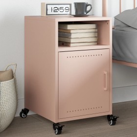 Mesita de noche acero rosa 36x39x59 cm de , Mesitas de noche - Ref: Foro24-846718, Precio: 48,25 €, Descuento: %