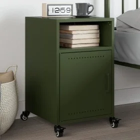Mesita de noche acero verde oliva 36x39x59 cm by , Nightstands - Ref: Foro24-846724, Price: 64,88 €, Discount: %