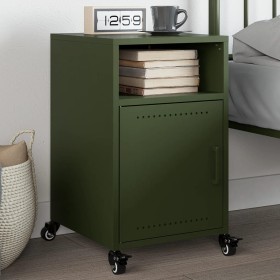 Nachttisch aus olivgrünem Stahl, 36x39x59 cm. von , Nachttische - Ref: Foro24-846724, Preis: 65,23 €, Rabatt: %