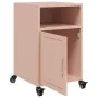 Mesita de noche acero rosa 36x39x59 cm de , Mesitas de noche - Ref: Foro24-846718, Precio: 47,80 €, Descuento: %