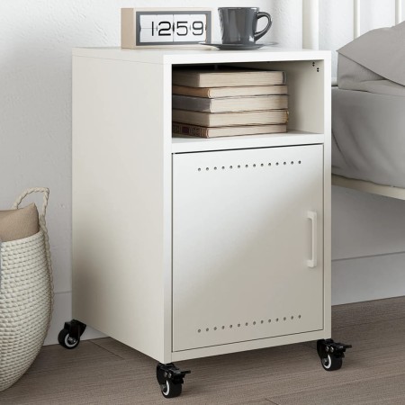 Nachttisch aus weißem Stahl 36x39x59 cm von , Nachttische - Ref: Foro24-846726, Preis: 47,13 €, Rabatt: %