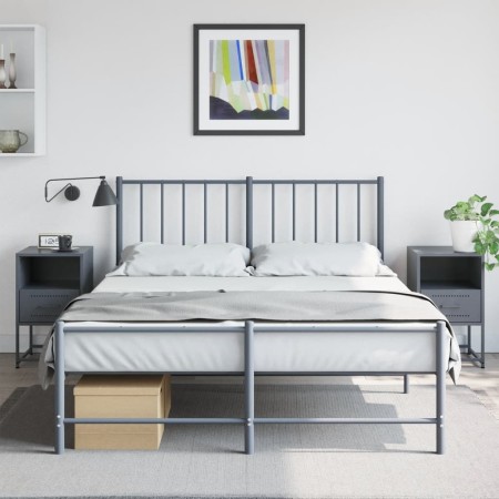 Nachttische, 2 Stück, anthrazitgraues Stahl, 36x39x60,5 cm. von , Nachttische - Ref: Foro24-846559, Preis: 81,53 €, Rabatt: %
