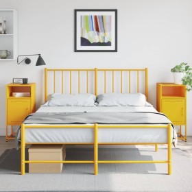 Mesitas de noche 2 uds acero amarillo mostaza 36x39x78 cm de , Mesitas de noche - Ref: Foro24-846573, Precio: 84,87 €, Descue...