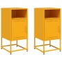 Nachttische 2 Stück aus Stahl in Senfgelb 36x39x78 cm von , Nachttische - Ref: Foro24-846573, Preis: 84,87 €, Rabatt: %