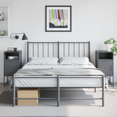 Mesitas de noche 2 unidades acero gris antracita 36x39x78 cm de , Mesitas de noche - Ref: Foro24-846571, Precio: 84,78 €, Des...