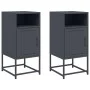 Mesitas de noche 2 unidades acero gris antracita 36x39x78 cm de , Mesitas de noche - Ref: Foro24-846571, Precio: 84,00 €, Des...