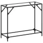 Mesa consola superficie vidrio transparente acero 98x35x81 cm de , Mesas consola - Ref: Foro24-846020, Precio: 40,89 €, Descu...