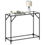 Mesa consola superficie vidrio transparente acero 98x35x81 cm de , Mesas consola - Ref: Foro24-846020, Precio: 40,89 €, Descu...