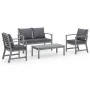 4-teiliges Gartenmöbel-Set und Kissen aus massivem Akazienholz von vidaXL, Gartensets - Ref: Foro24-311825, Preis: 329,41 €, ...