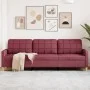 Sofá de 3 plazas de tela rojo tinto 210 cm by , Sofas - Ref: Foro24-4007420, Price: 329,56 €, Discount: %