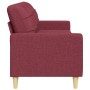 Sofá de 3 plazas de tela rojo tinto 210 cm by , Sofas - Ref: Foro24-4007420, Price: 338,56 €, Discount: %