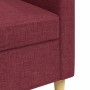 Sofá de 3 plazas de tela rojo tinto 210 cm by , Sofas - Ref: Foro24-4007420, Price: 338,56 €, Discount: %