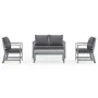 4-teiliges Gartenmöbel-Set und Kissen aus massivem Akazienholz von vidaXL, Gartensets - Ref: Foro24-311825, Preis: 329,41 €, ...