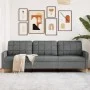Dreisitziges dunkelgraues Stoffsofa, 210 cm. von , Sofas - Ref: Foro24-4007415, Preis: 271,43 €, Rabatt: %
