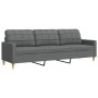 Sofá de 3 plazas de tela gris oscuro 210 cm by , Sofas - Ref: Foro24-4007415, Price: 275,64 €, Discount: %