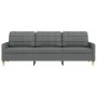 Dreisitziges dunkelgraues Stoffsofa, 210 cm. von , Sofas - Ref: Foro24-4007415, Preis: 271,43 €, Rabatt: %
