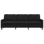 Sofá de 3 plazas terciopelo negro 210 cm by , Sofas - Ref: Foro24-4007649, Price: 290,58 €, Discount: %
