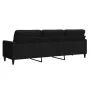 Sofá de 3 plazas terciopelo negro 210 cm by , Sofas - Ref: Foro24-4007649, Price: 290,58 €, Discount: %