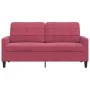 Zweiplätziges Samtsofa in Bordeauxrot, 140 cm. von , Sofas - Ref: Foro24-4007628, Preis: 196,67 €, Rabatt: %