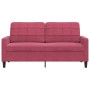 Zweiplätziges Samtsofa in Bordeauxrot, 140 cm. von , Sofas - Ref: Foro24-4007628, Preis: 199,72 €, Rabatt: %