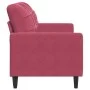 Sofá de 2 plazas de terciopelo rojo tinto 140 cm by , Sofas - Ref: Foro24-4007628, Price: 196,67 €, Discount: %
