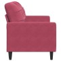 Zweiplätziges Samtsofa in Bordeauxrot, 140 cm. von , Sofas - Ref: Foro24-4007628, Preis: 199,72 €, Rabatt: %