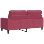 Zweiplätziges Samtsofa in Bordeauxrot, 140 cm. von , Sofas - Ref: Foro24-4007628, Preis: 196,67 €, Rabatt: %