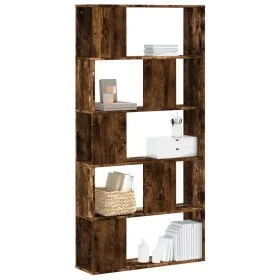 Librería de 5 estantes madera ingeniería roble ahumado by , Bookcases and shelves - Ref: Foro24-852775, Price: 64,36 €, Disco...